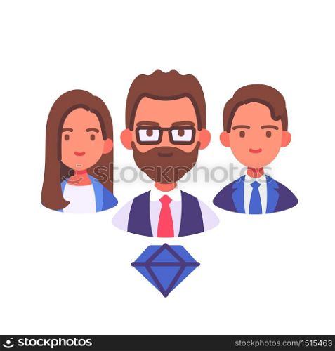Business teamwork person character illustration