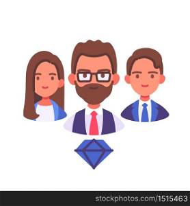 Business teamwork person character illustration