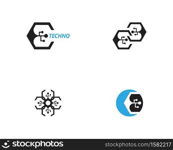 Business techno logo vector template