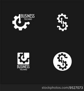 Business Technology Logo Vector Template Illustration