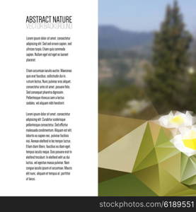 Business template for brochure, magazine, flyer, booklet or annual report. Abstract colorful polygonal backdrop, blurred background, mountain landscape, modern stylish triangle vector texture.