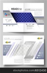 Business templates for bi fold brochure, flyer. Cover design template, abstract vector layout in A4 size. Shiny fabric, rippled texture, white and blue color silk, colorful vintage style background.. Business templates for bi fold brochure, magazine, flyer, booklet or annual report. Cover design template, easy editable vector, abstract flat layout in A4 size. Shiny fabric, rippled texture, white and blue color silk, colorful vintage style background.