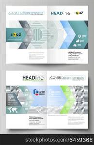 Business templates for bi fold brochure, magazine, flyer, booklet. Cover design template, abstract vector layout in A4 size. Minimalistic background with lines. Gray geometric shapes, simple pattern.. Business templates for bi fold brochure, magazine, flyer, booklet or annual report. Cover design template, easy editable vector, abstract flat layout in A4 size. Minimalistic background with lines. Gray color geometric shapes forming simple beautiful pattern.