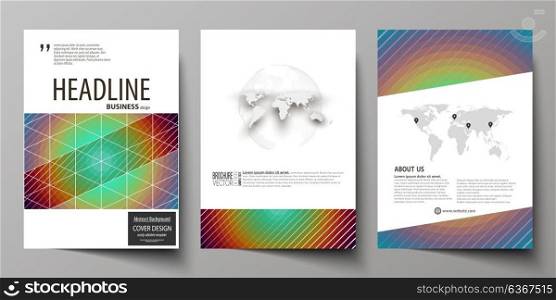 Business templates for brochure, flyer, booklet. Cover template, abstract vector layout in A4 size. Minimalistic design with circles, diagonal lines. Geometric shape, beautiful retro background. Business templates for brochure, magazine, flyer, booklet or annual report. Cover design template, easy editable vector, abstract flat layout in A4 size. Minimalistic design with circles, diagonal lines. Geometric shapes forming beautiful retro background.