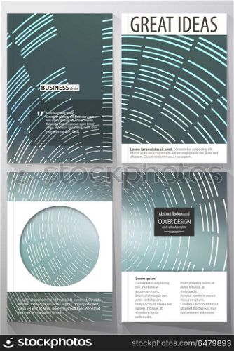 Business templates for brochure, flyer, booklet or report. Cover design template, easy editable vector, abstract flat layout in A4 size. Technology background in geometric style made from circles.. Business templates for brochure, magazine, flyer, booklet or annual report. Cover design template, easy editable vector, abstract flat layout in A4 size. Technology background in geometric style made from circles.