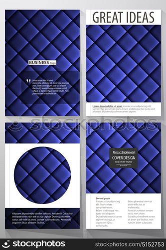 Business templates for brochure, flyer, report. Cover design template, abstract vector layout in A4 size. Shiny fabric, rippled texture, blue color silk, colorful vintage style background.. Business templates for brochure, magazine, flyer, booklet or annual report. Cover design template, easy editable vector, abstract flat layout in A4 size. Shiny fabric, rippled texture, blue color silk, colorful vintage style background.