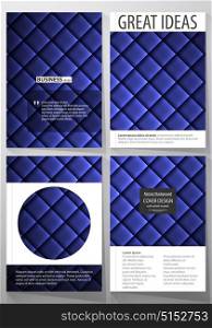 Business templates for brochure, flyer, report. Cover design template, abstract vector layout in A4 size. Shiny fabric, rippled texture, blue color silk, colorful vintage style background.. Business templates for brochure, magazine, flyer, booklet or annual report. Cover design template, easy editable vector, abstract flat layout in A4 size. Shiny fabric, rippled texture, blue color silk, colorful vintage style background.