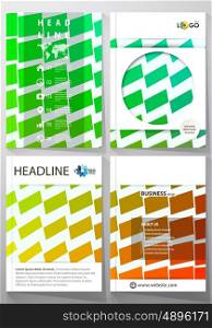 Business templates for brochure, magazine, flyer, booklet or annual report. Cover design template, easy editable vector, abstract flat layout in A4 size. Colorful rectangles, moving dynamic shapes forming abstract polygonal style background.