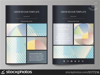 Business templates for brochure, magazine, flyer, booklet or report. Cover template, abstract vector layout in A4 size. Minimalistic design with lines, geometric shapes forming beautiful background. Business templates for brochure, magazine, flyer, booklet or report. Cover template, abstract vector layout in A4 size. Minimalistic design with lines, geometric shapes forming beautiful background.