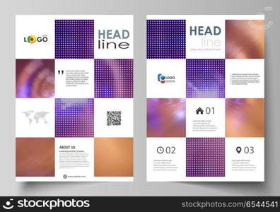 Business templates for brochure, magazine, flyer, booklet, report. Cover template, editable vector, abstract flat layout in A4 size. Bright color colorful design, beautiful futuristic background.. Business templates for brochure, magazine, flyer, booklet or annual report. Cover design template, easy editable vector, abstract flat layout in A4 size. Bright color colorful design, beautiful futuristic background.