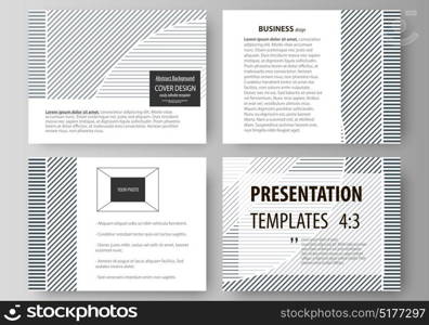 Business templates for presentation slides. Easy editable abstract vector layouts in flat design. Minimalistic background with lines. Gray color geometric shapes forming simple beautiful pattern.. Business templates for presentation slides. Easy editable abstract vector layouts in flat design. Minimalistic background with lines. Gray color geometric shapes forming simple beautiful pattern