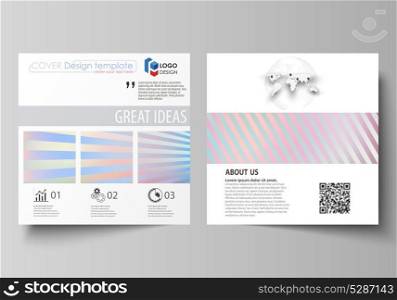 Business templates for square brochure, magazine, flyer, booklet or annual report. Leaflet cover, abstract vector layout. Sweet pink and blue decoration, pretty romantic design, cute candy background.. Business templates for square brochure, magazine, flyer, booklet or annual report. Leaflet cover, abstract vector layout. Sweet pink and blue decoration, pretty romantic design, cute candy background