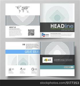 Business templates for square design bi fold brochure, flyer, booklet, report. Leaflet cover, abstract vector layout. Minimalistic background with lines. Gray geometric shapes forming simple pattern.. Business templates for square design bi fold brochure, flyer, booklet, report. Leaflet cover, abstract vector layout. Minimalistic background with lines. Gray geometric shapes forming simple pattern