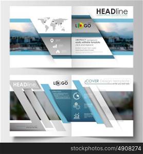 Business templates for square design brochure, magazine, flyer, booklet. Leaflet cover, abstract flat style travel decoration layout, easy editable vector template, colorful blurred natural landscape.. Business templates for square design brochure, magazine, flyer, booklet or annual report. Leaflet cover, abstract flat style travel decoration layout, easy editable vector template, colorful blurred natural landscape