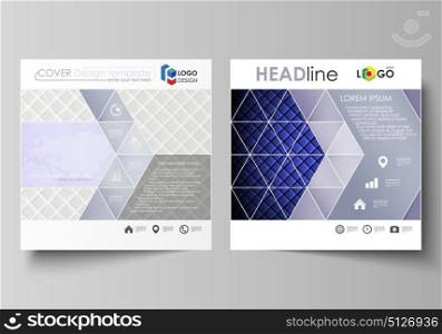 Business templates for square design brochure, magazine, flyer, booklet, annual report. Leaflet cover, vector layout. Shiny fabric, rippled texture, white and blue color silk, vintage style background. Business templates for square design brochure, magazine, flyer, booklet or annual report. Leaflet cover, abstract flat layout, easy editable vector. Shiny fabric, rippled texture, white and blue color silk, colorful vintage style background.