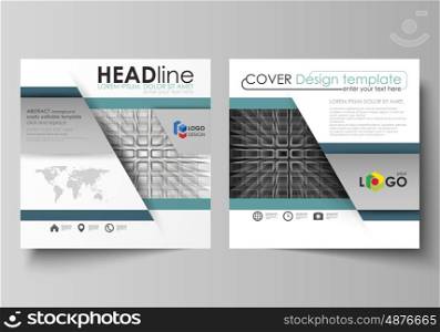 Business templates for square design brochure, magazine, flyer, booklet or annual report. Leaflet cover, abstract flat layout, easy editable vector. Abstract infinity background, 3d structure with rectangles forming illusion of depth and perspective.