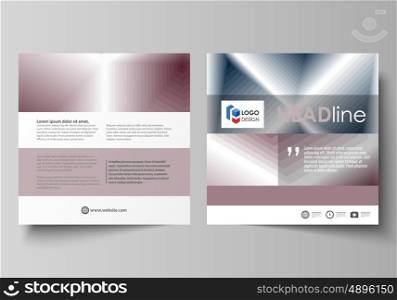 Business templates for square design brochure, magazine, flyer, booklet or annual report. Leaflet cover, abstract flat layout, easy editable vector. Simple monochrome geometric pattern. Abstract polygonal style, stylish modern background.