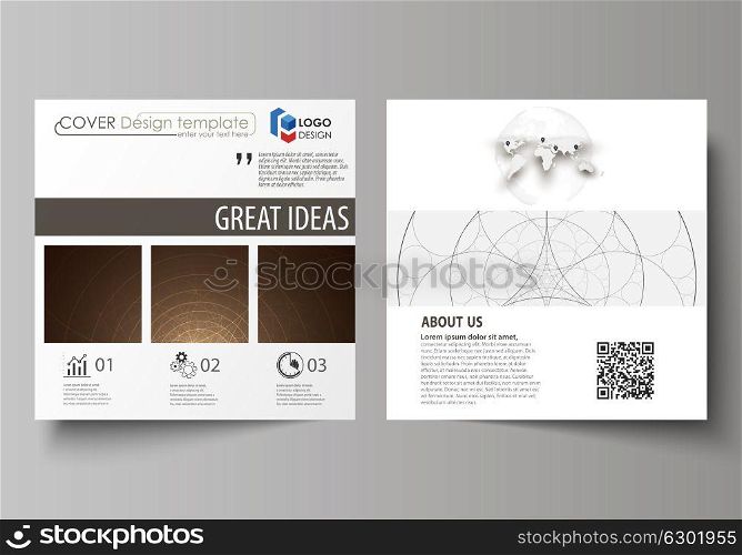 Business templates for square design brochure, magazine, flyer, booklet, report. Leaflet cover, abstract vector layout. Alchemical theme. Fractal art background. Sacred geometry. Mysterious pattern. Business templates for square design brochure, magazine, flyer, booklet, report. Leaflet cover, abstract vector layout. Alchemical theme. Fractal art background. Sacred geometry Mysterious pattern