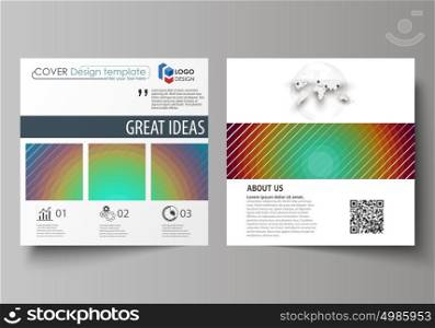 Business templates for square design brochure, magazine, flyer. Leaflet cover, vector layout. Minimalistic design with circles, diagonal lines. Geometric shapes forming beautiful retro background.. Business templates for square design brochure, magazine, flyer, booklet or annual report. Leaflet cover, abstract flat layout, easy editable vector. Minimalistic design with circles, diagonal lines. Geometric shapes forming beautiful retro background.