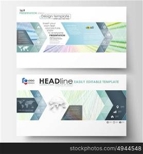 Business templates in HD format for presentation slides. Easy editable layouts in flat style, vector illustration. Colorful background with abstract waves, lines. Bright color curves. Motion design.. Business templates in HD format for presentation slides. Easy editable layouts in flat style, vector illustration. Colorful background with abstract waves, lines. Bright color curves. Motion design