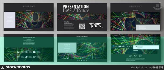 Business templates in HD format for presentation slides. Easy editable abstract vector layouts in flat design. Bright color lines, colorful beautiful background. Perfect decoration. Business templates in HD format for presentation slides. Easy editable abstract vector layouts in flat design. Bright color lines, colorful beautiful background. Perfect decoration.