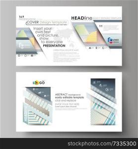 Business templates in HD format for presentation slides. Easy editable abstract vector layouts in flat design. Minimalistic design with lines, geometric shapes forming beautiful background.. Business templates in HD format for presentation slides. Easy editable abstract vector layouts in flat style. Minimalistic design with lines, geometric shapes forming beautiful background.