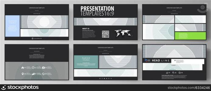 Business templates in HD format for presentation slides. Abstract vector layouts in flat design. Minimalistic background with lines. Gray color geometric shapes forming simple beautiful pattern.. Business templates in HD format for presentation slides. Easy editable abstract vector layouts in flat design. Minimalistic background with lines. Gray color geometric shapes forming simple beautiful pattern