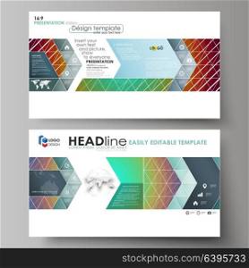 Business templates in HD format for presentation slides. Abstract vector layouts in flat style. Minimalistic design with circles, diagonal lines. Geometric shapes forming beautiful retro background.. Business templates in HD format for presentation slides. Easy editable abstract vector layouts in flat design. Minimalistic design with circles, diagonal lines. Geometric shapes forming beautiful retro background.