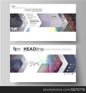 Business templates in HD format for presentation slides. Easy editable abstract vector layouts. Retro style, mystical Sci-Fi background. Futuristic trendy design.. Business templates in HD format for presentation slides. Easy editable abstract vector layouts in flat design. Retro style, mystical Sci-Fi background. Futuristic trendy design.