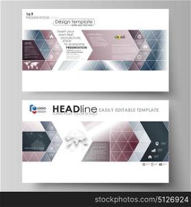 Business templates in HD format for presentation slides. Easy editable vector layouts in flat design. Simple monochrome geometric pattern. Abstract polygonal style, stylish modern background.. Business templates in HD format for presentation slides. Easy editable abstract vector layouts in flat design. Simple monochrome geometric pattern. Abstract polygonal style, stylish modern background.