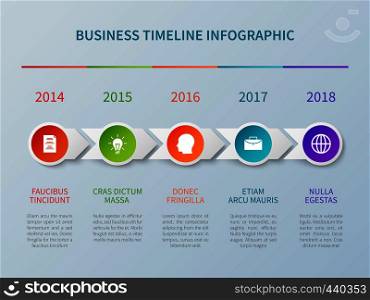 Business timeline vector infographic in paper origami style with number options. Timeline step information, infographic business data plan illustration. Business timeline vector infographic in paper origami style with number options