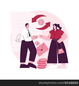 Business-to-business sales abstract concept vector illustration. B2B sales method, marketing trend, business-to-business commerce, market prospecting, supplies signing contract abstract metaphor.. Business-to-business sales abstract concept vector illustration.