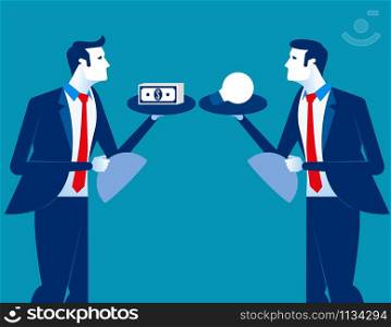 Business trading. Concept business vector illustration. Flat design style.