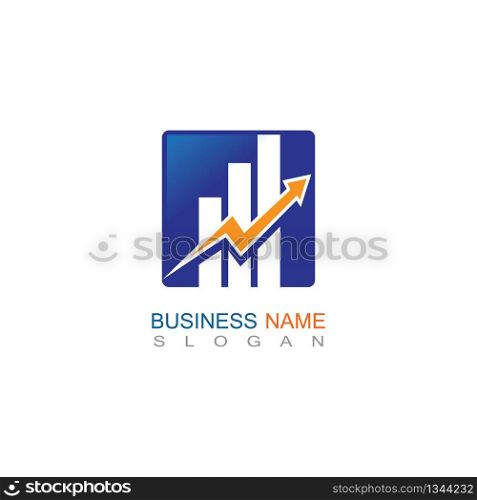 Business trading Finance Logo template vector icon design
