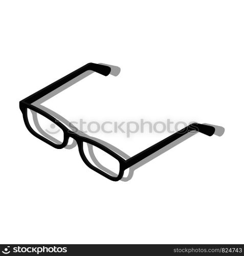 Business transparent people glasses icon. Isometric of business transparent people glasses vector icon for web design isolated on white background. Business transparent people glasses icon, isometric style