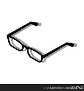 Business transparent people glasses icon. Isometric of business transparent people glasses vector icon for web design isolated on white background. Business transparent people glasses icon, isometric style