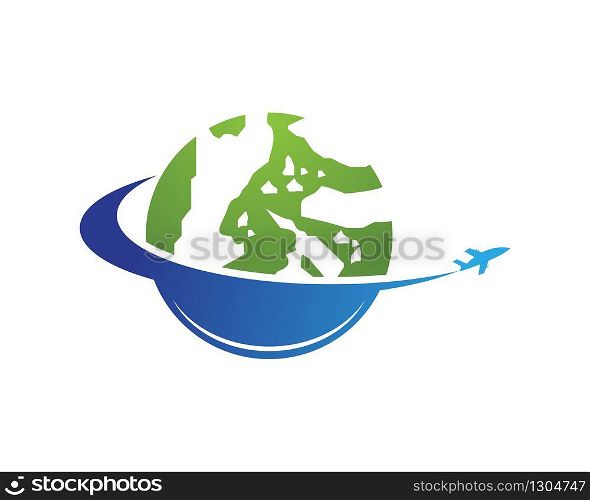 Business travel logo template