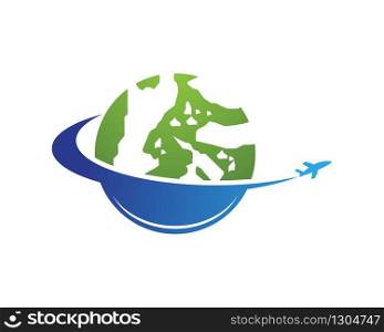 Business travel logo template