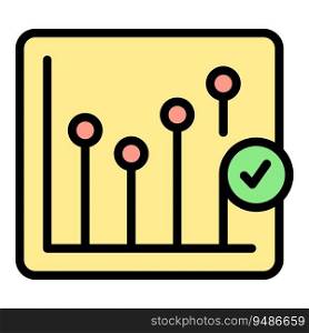 Business trend seo icon outline vector. Site web. Information site color flat. Business trend seo icon vector flat