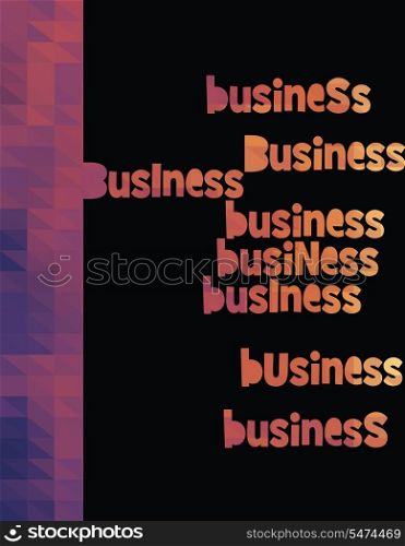 business triangle colorful vector dark background