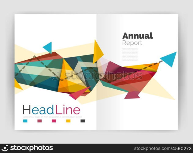 Business triangle design modern business annual report flyer. Business triangle design modern business annual report flyer. Vector illustration