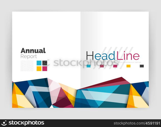 Business triangle design modern business annual report flyer. Business triangle design modern business annual report flyer. Vector illustration