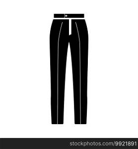 Business Trousers Icon. Black Glyph Design. Vector Illustration.
