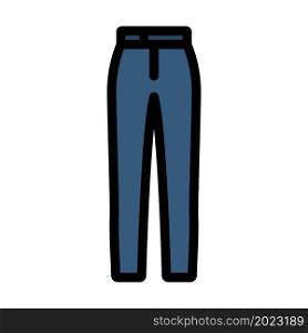 Business Trousers Icon. Editable Bold Outline With Color Fill Design. Vector Illustration.