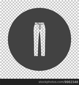 Business Trousers Icon. Subtract Stencil Design on Tranparency Grid. Vector Illustration.