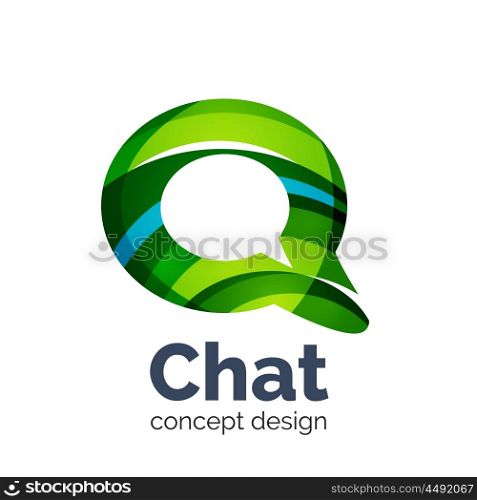 Business vector logo template - chat cloud. Unusual abstract business vector logo template - chat cloud