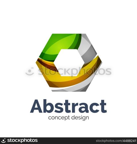 Business vector logo template. Unusual abstract business vector logo template - hexagon