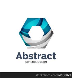Business vector logo template. Unusual abstract business vector logo template - hexagon