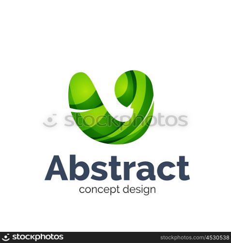 Business vector logo template - wave. Unusual abstract business vector logo template - wave