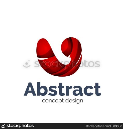 Business vector logo template - wave. Unusual abstract business vector logo template - wave